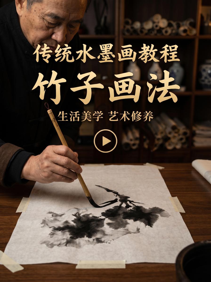 17C 水墨画视频教程：竹子画法入门与笔墨技法 - znekfrz.cn